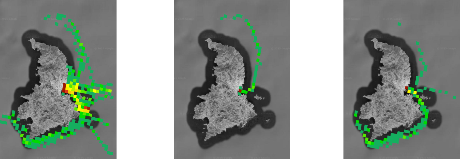 Traffic density heatmaps